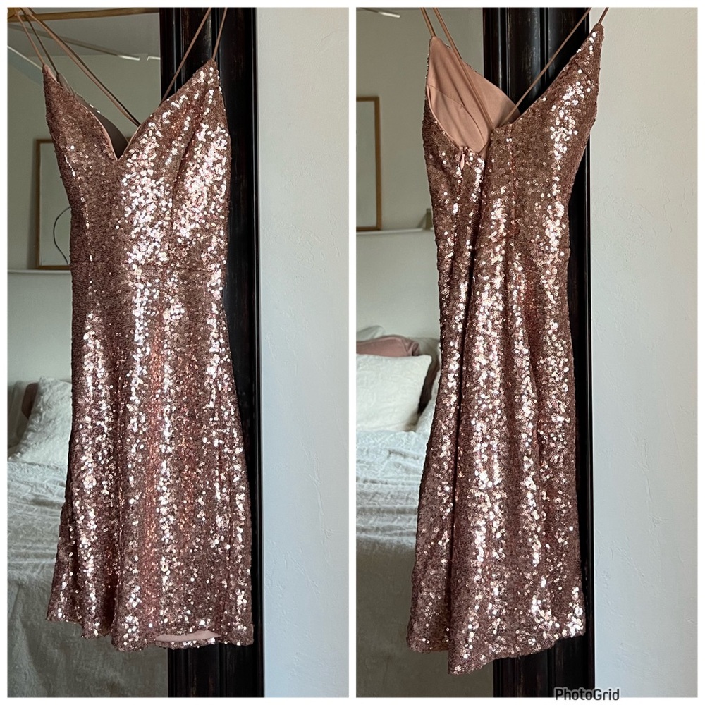 Hello Molly Sparkling Pink Backless Dress - Picture 2 of 3